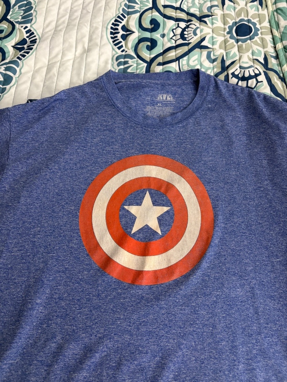 Marvel Captain America Shield Short Sleeve Tee - Blue, Red, White